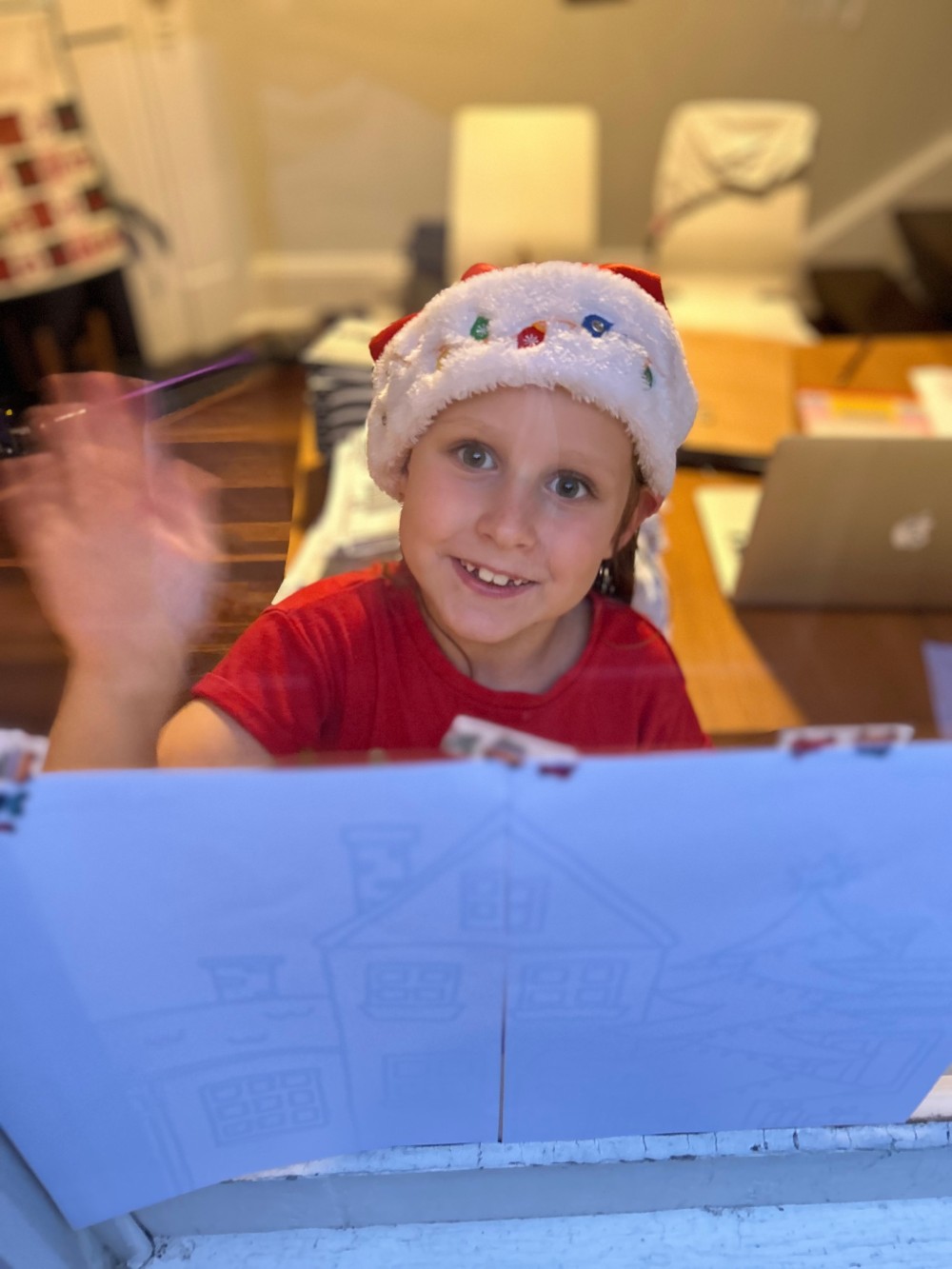 Handpainted watercolour image of a federation style home